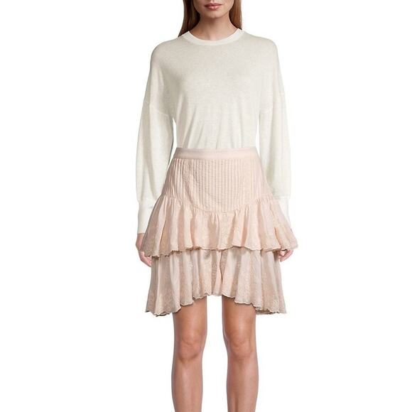 NEW Ted Baker Alegria Tiered Handkerchief Lace Skirt Sz 1/4 - Picture 1 of 7